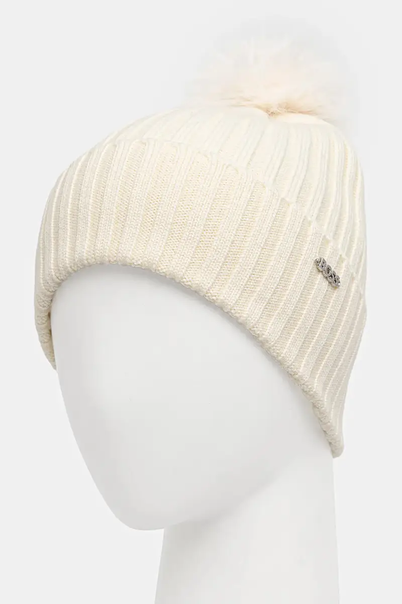 berretto in lana colore bianco 50545781 Beige miniatura 3