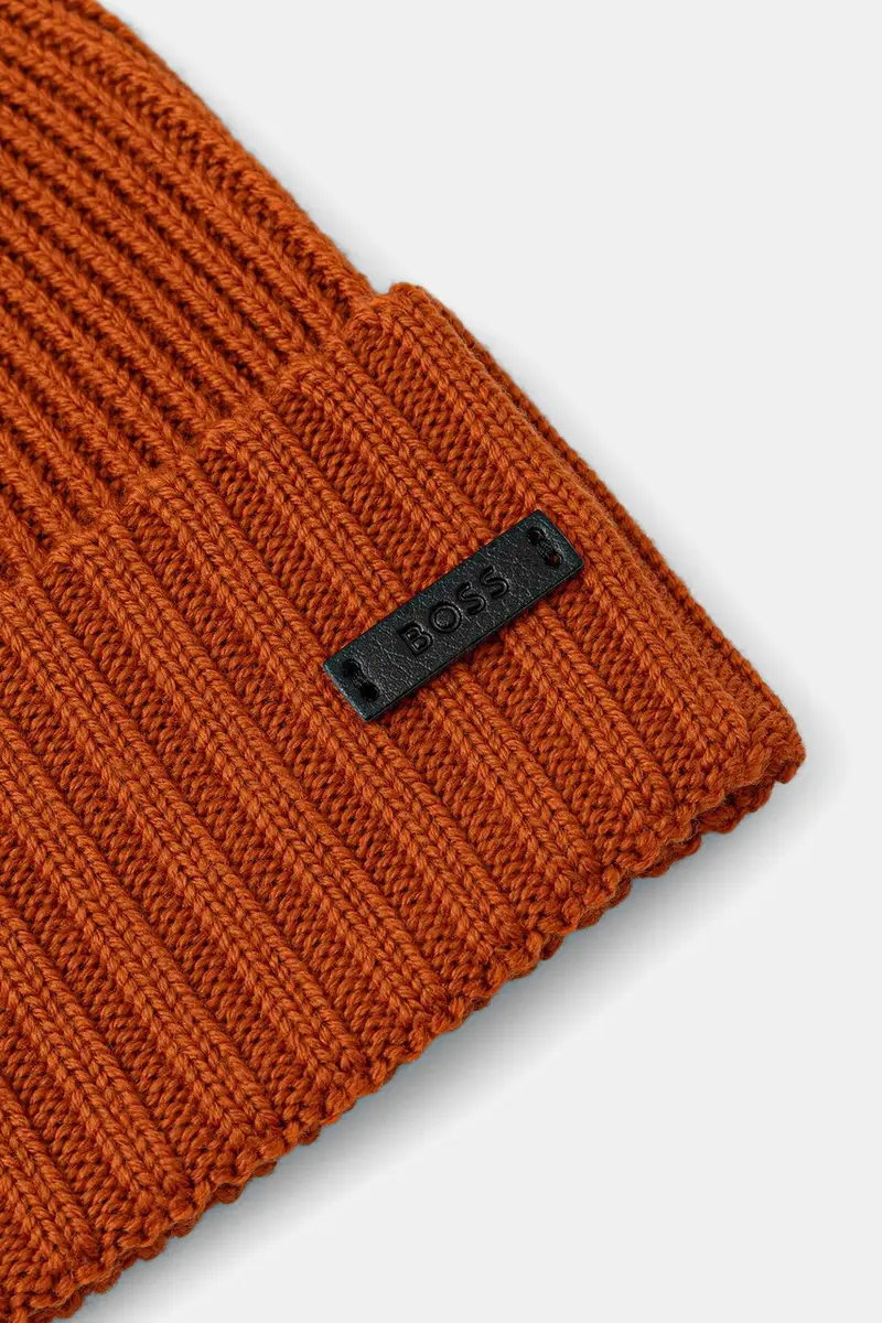 berretto in lana colore nero 50495306 Arancione miniatura 3