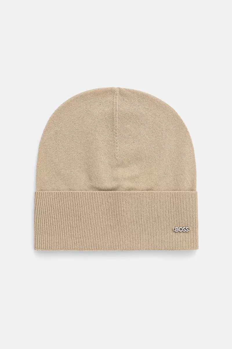 berretto in lana colore nero 50524276 Beige