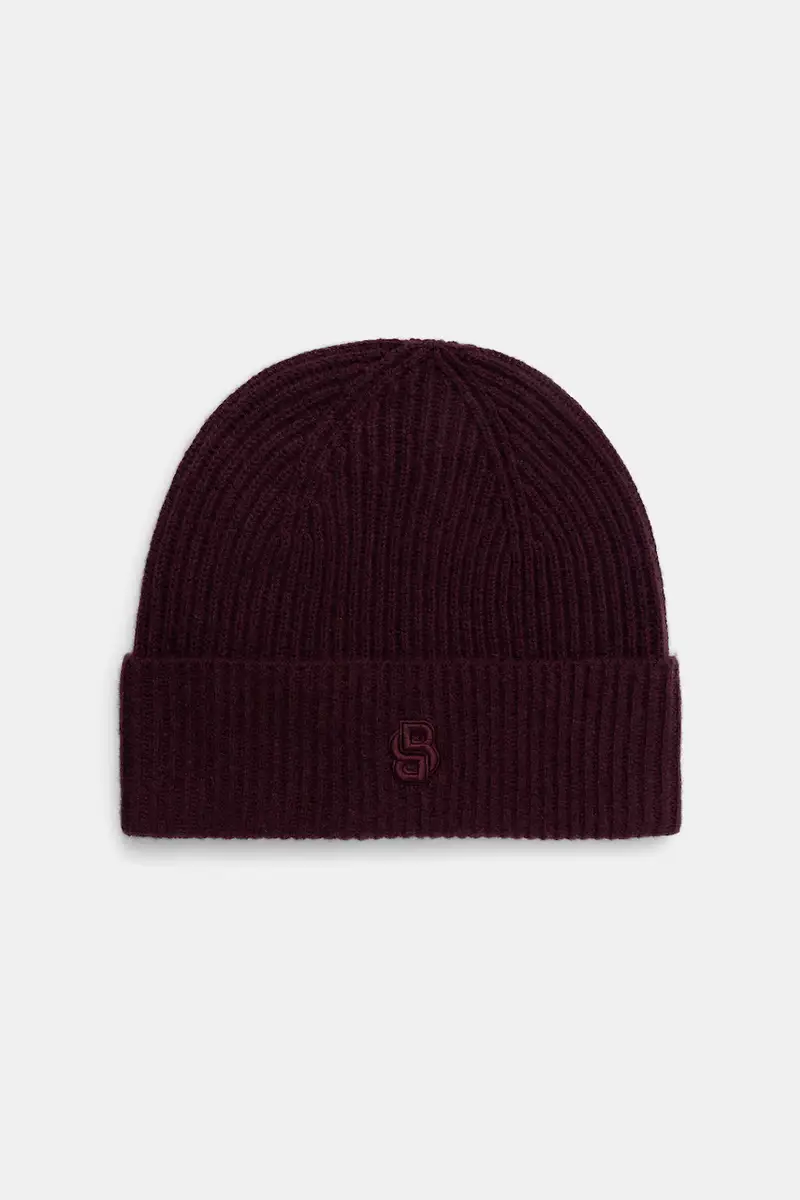 berretto in lana colore violetto 50557673