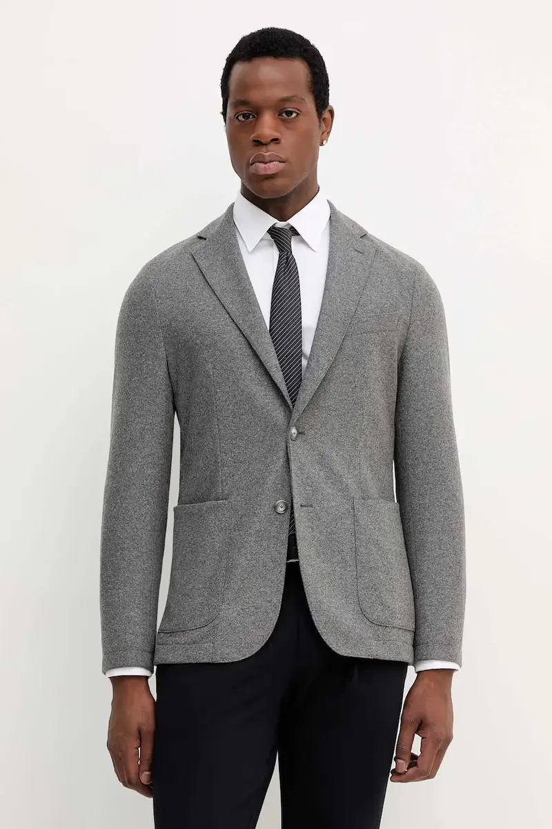 Boss Blazer Uomo Grigio 3611932