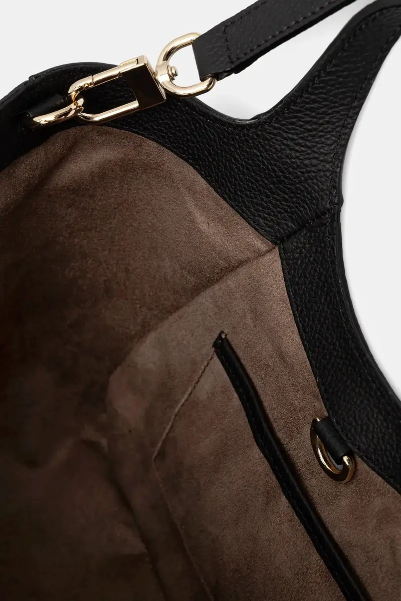 borsa in pelle scamosciata colore nero 50552118 miniatura 5