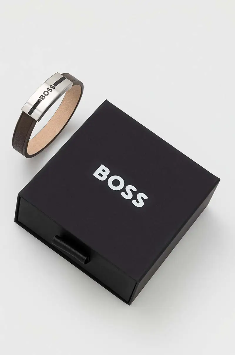 bracciale in pelle uomo 1580496S Marrone miniatura 3