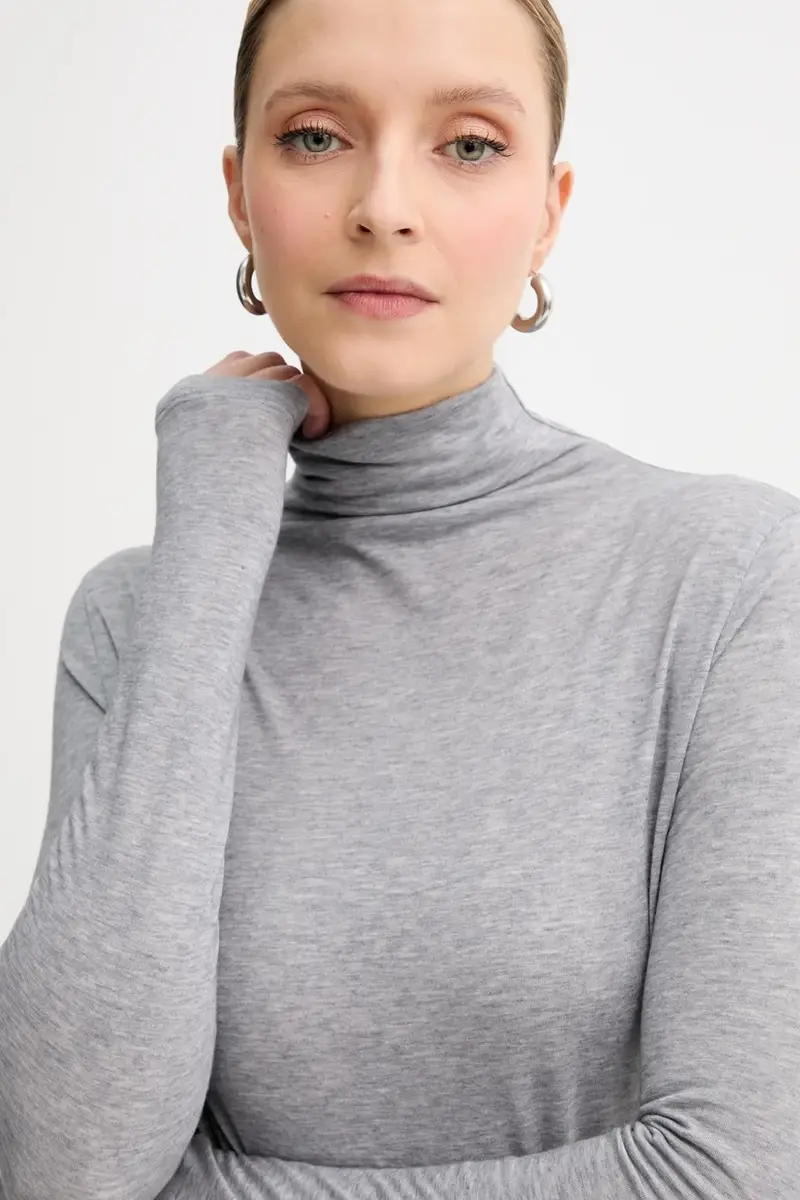 camicetta a maniche lunghe con lana colore grigio 50550639 miniatura 4