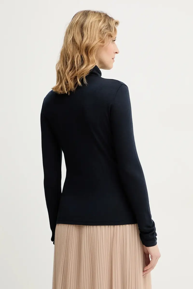 camicetta a maniche lunghe con lana Elavu Blu navy miniatura 3