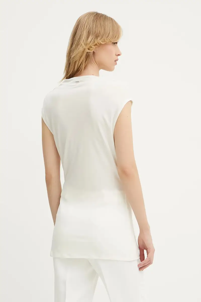 camicetta donna colore beige 50541896 miniatura 3