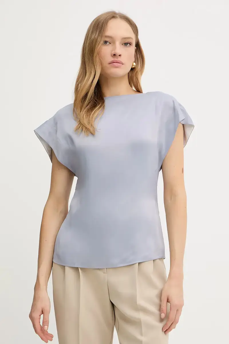 camicetta donna colore blu 50541815