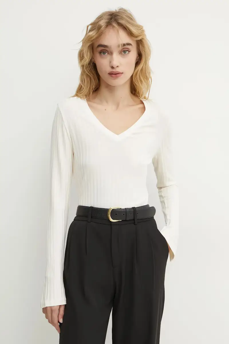 camicia a maniche lunghe donna colore beige 50532052