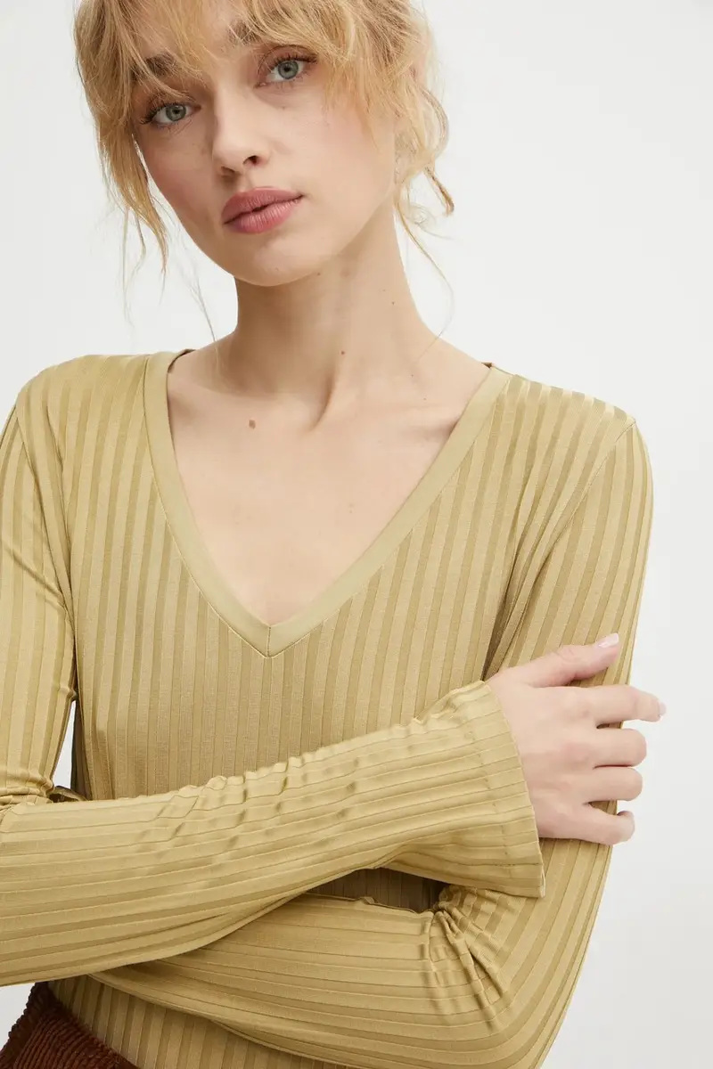 camicia a maniche lunghe donna colore verde 50532052 miniatura 4