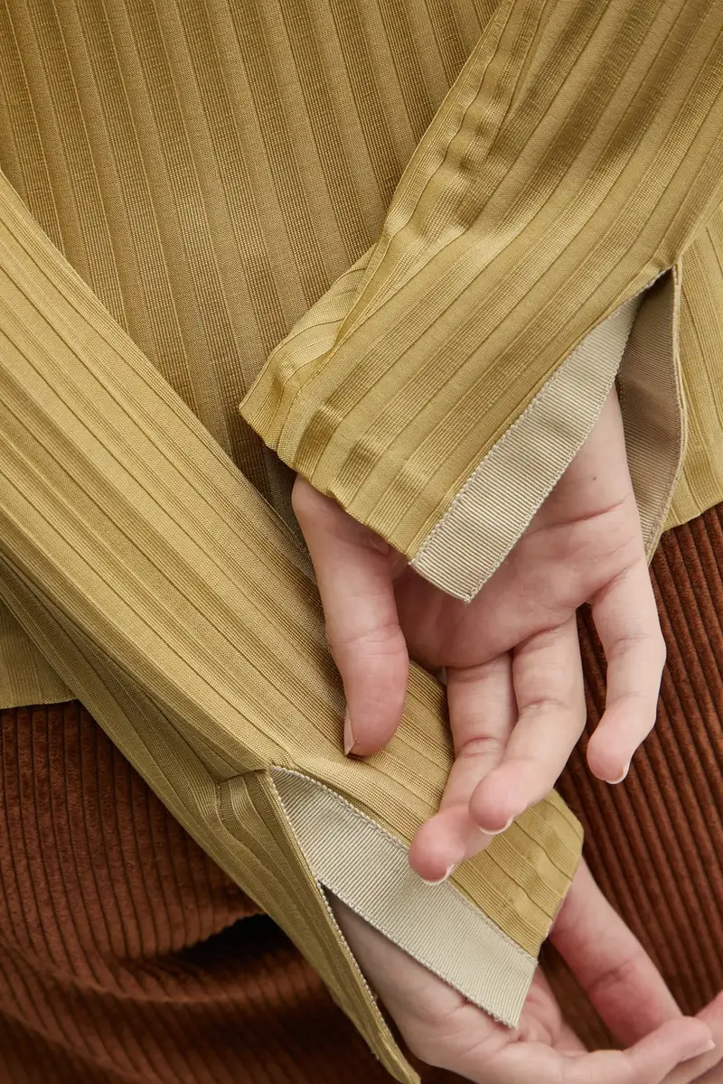 camicia a maniche lunghe donna colore verde 50532052 miniatura 5