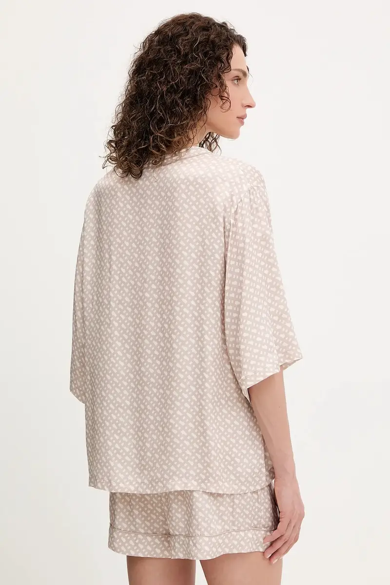 camicia da pigiama donna colore beige 50545615 miniatura 3