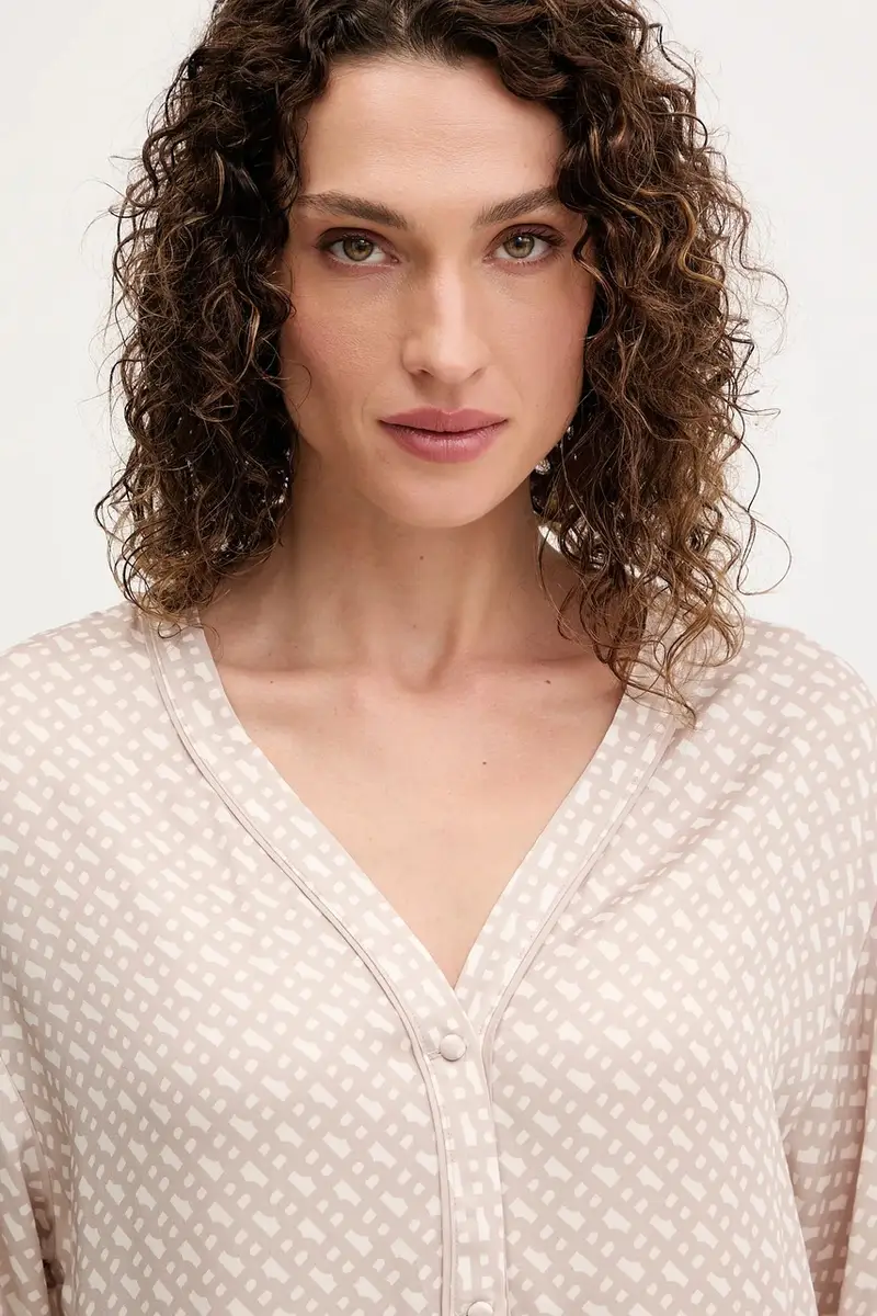 camicia da pigiama donna colore beige 50545615 miniatura 4