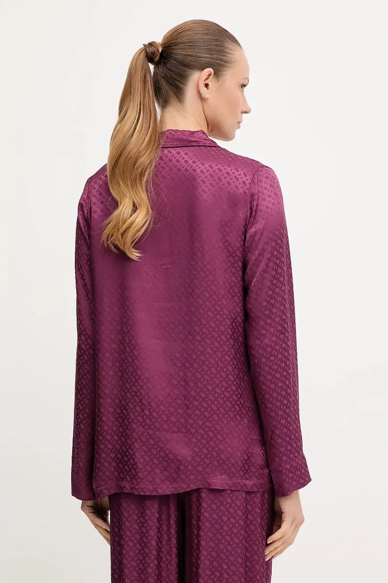 camicia da pigiama donna colore nero 50527255 Violetto miniatura 3