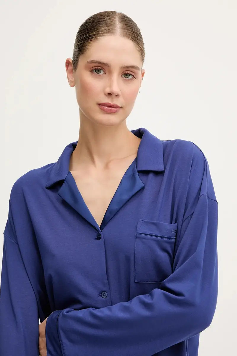 camicia da pigiama donna colore nero 50545588 Violetto miniatura 4