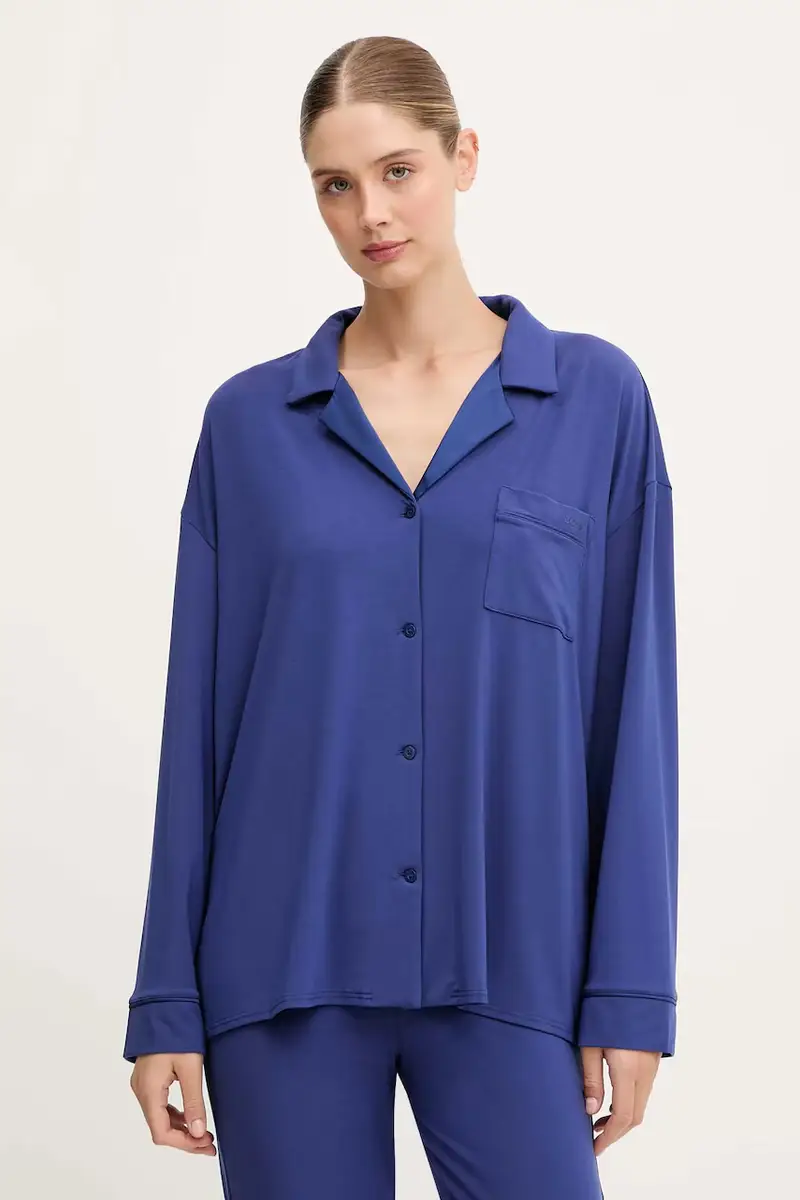 camicia da pigiama donna colore nero 50545588 Violetto