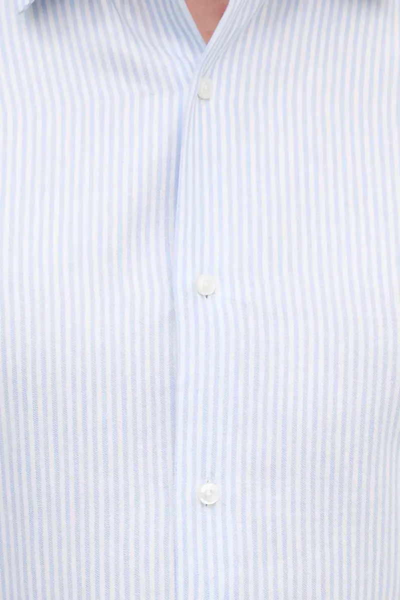 camicia di lino colore blu 50539206 miniatura 5