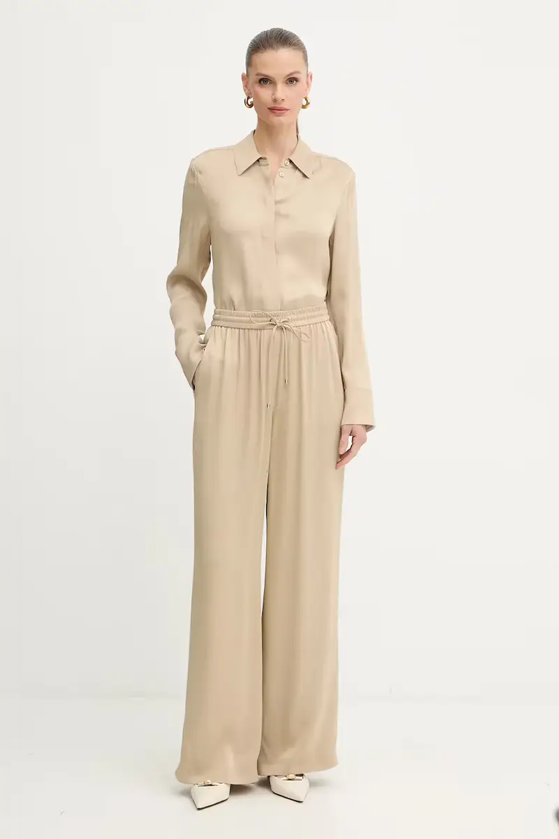 camicia donna colore beige 50542007 miniatura 2