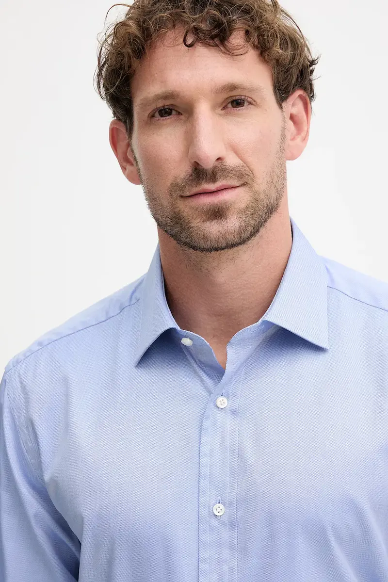 camicia in cotone BECKHAM X BOSS uomo colore blu navy 50554813 miniatura 4