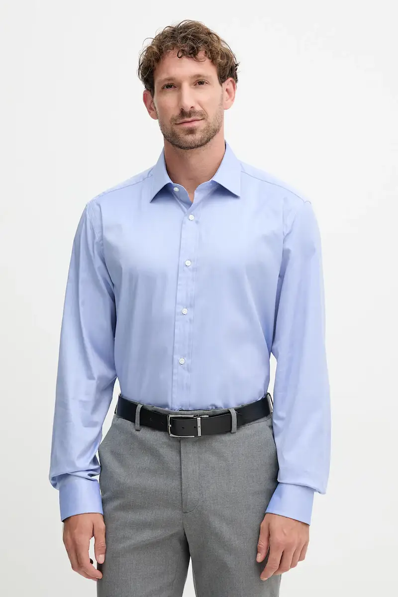 camicia in cotone BECKHAM X BOSS uomo colore blu navy 50554813