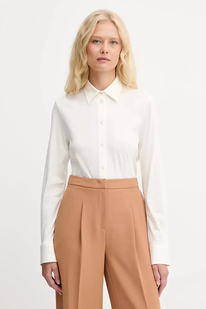 camicia in cotone donna colore bianco 50543691 Beige