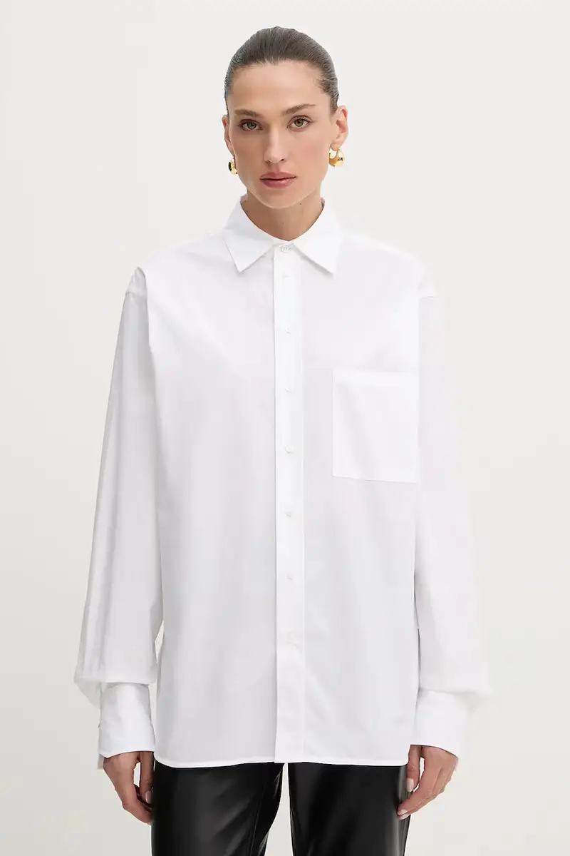 camicia in cotone donna colore bianco 50543800