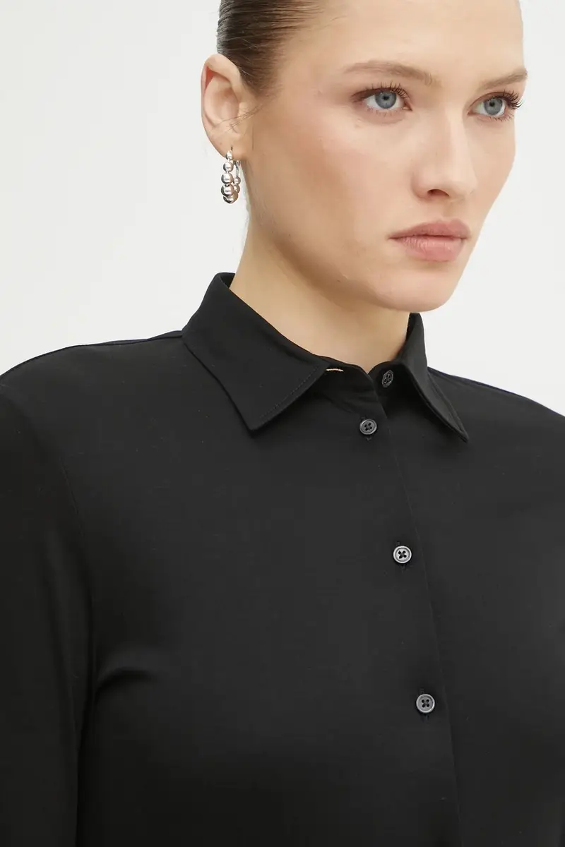 camicia in cotone donna colore nero 50531518 miniatura 4