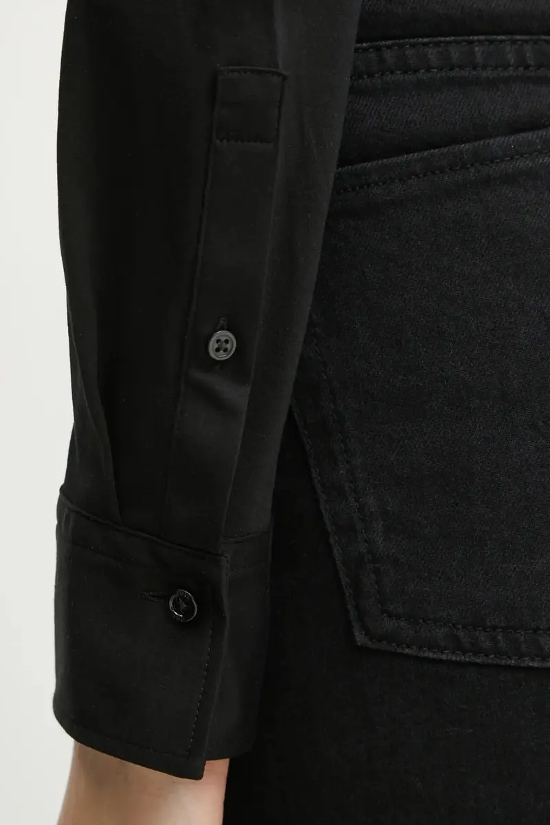 camicia in cotone donna colore nero 50531518 miniatura 5