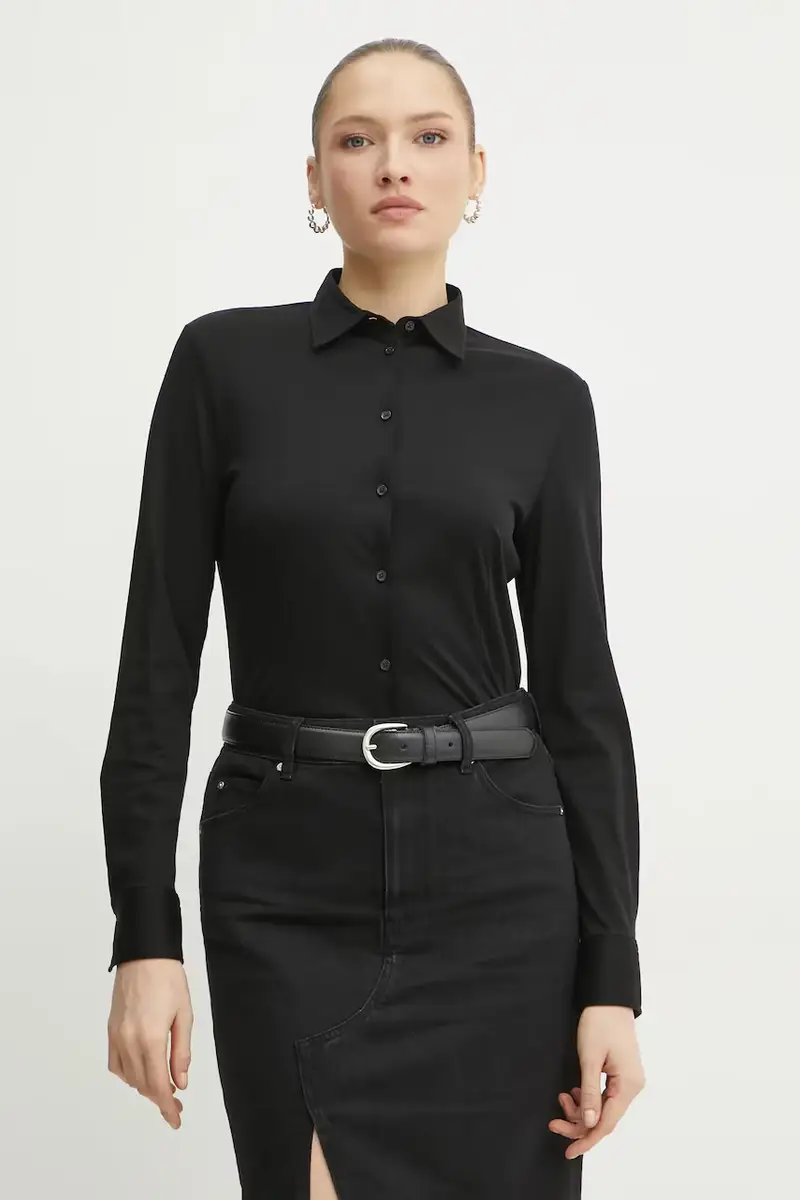 camicia in cotone donna colore nero 50531518