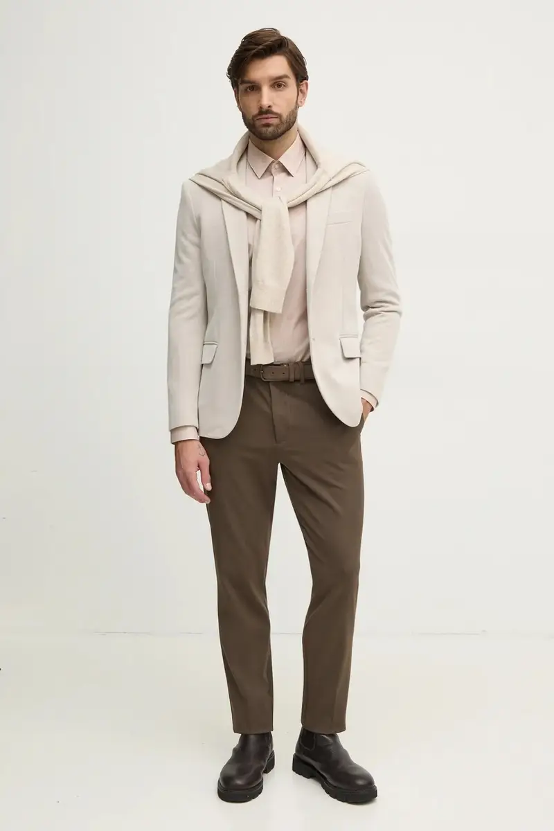 camicia in cotone uomo colore beige 50533044 miniatura 2