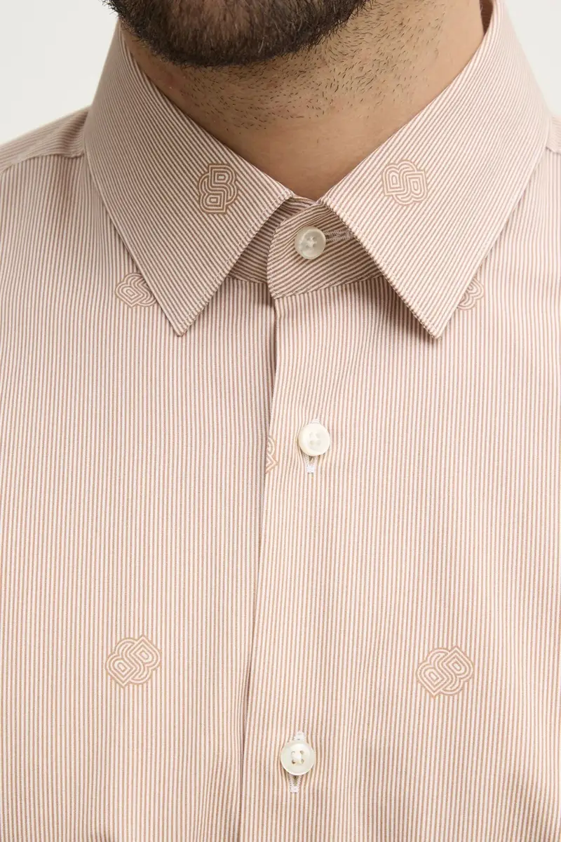 camicia in cotone uomo colore beige 50533044 miniatura 5