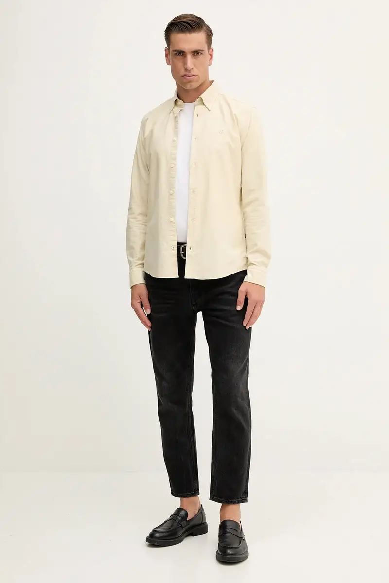 camicia in cotone uomo colore beige 50544917 miniatura 2