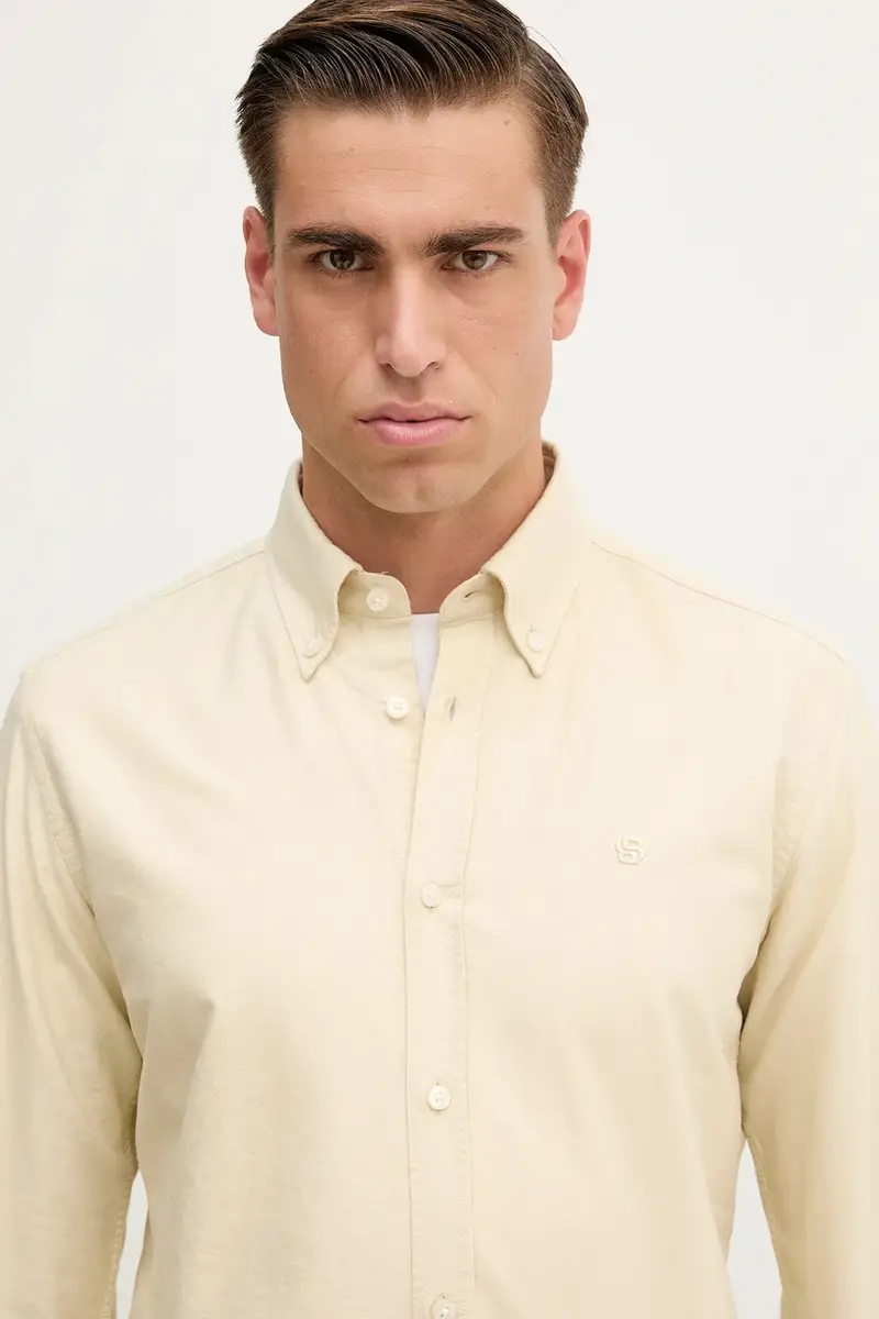 camicia in cotone uomo colore beige 50544917 miniatura 4