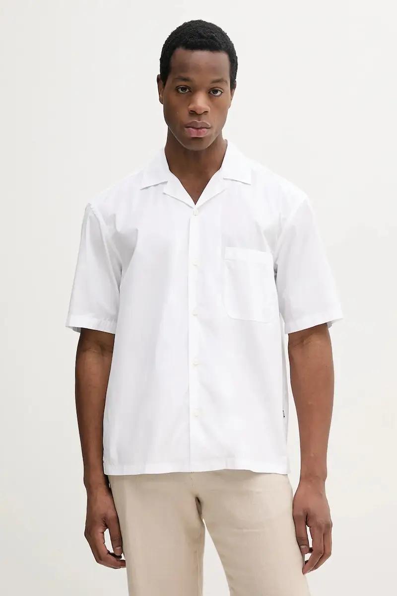 camicia in cotone uomo colore bianco 50539663