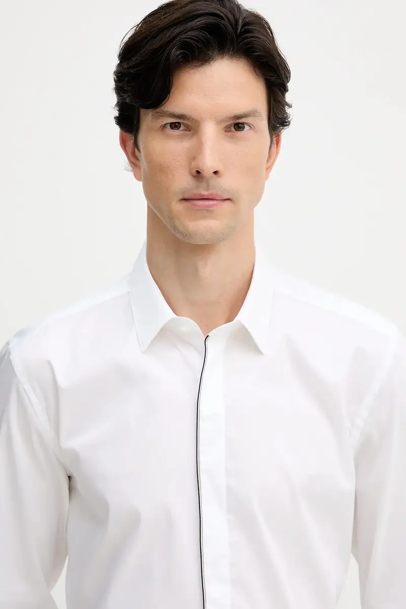 camicia in cotone uomo colore bianco 50545158 miniatura 4