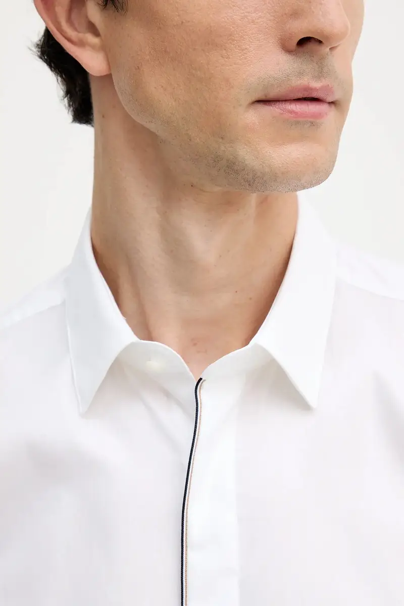 camicia in cotone uomo colore bianco 50545158 miniatura 5