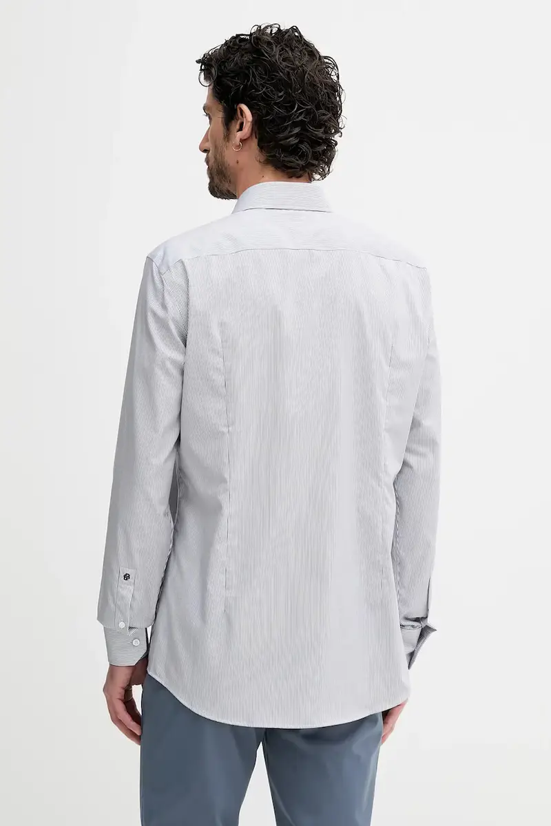 camicia in cotone uomo colore blu navy 50545826 miniatura 3