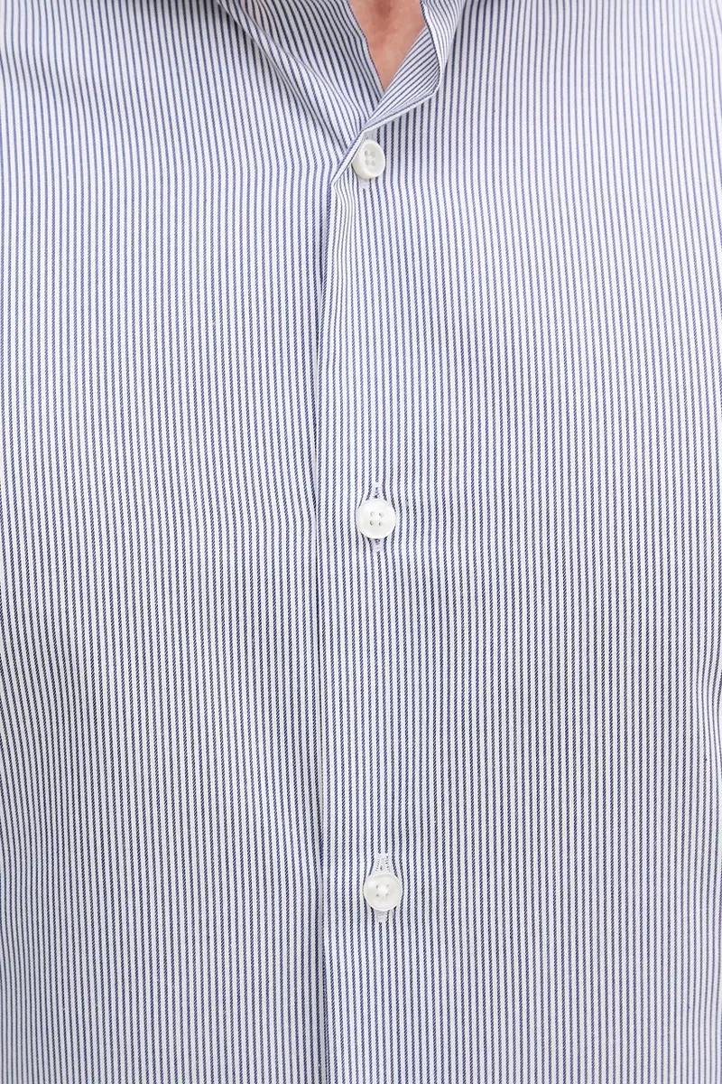 camicia in cotone uomo colore blu navy 50545826 miniatura 5