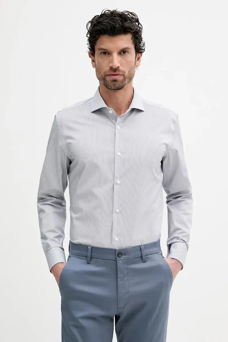 camicia in cotone uomo colore blu navy 50545826