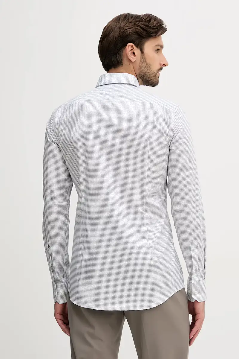 camicia in cotone uomo colore blu navy 50550643 miniatura 3