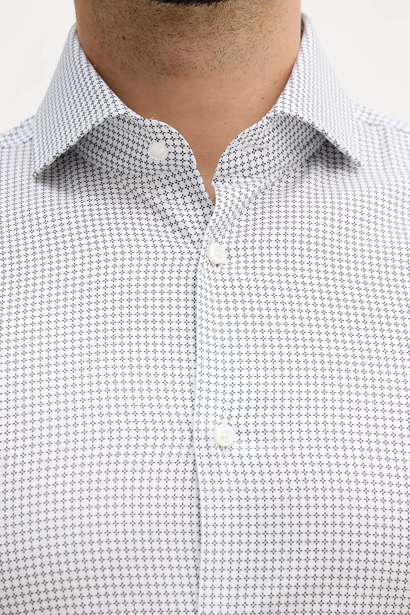 camicia in cotone uomo colore blu navy 50550643 miniatura 5