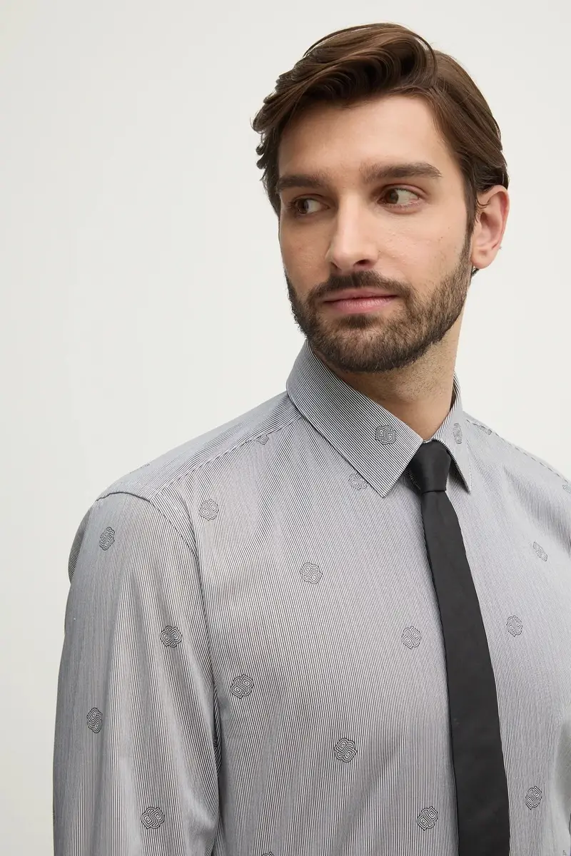 camicia in cotone uomo colore nero 50533044 miniatura 4