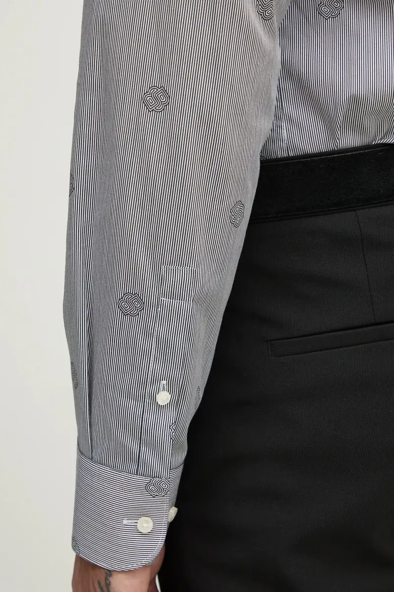 camicia in cotone uomo colore nero 50533044 miniatura 5