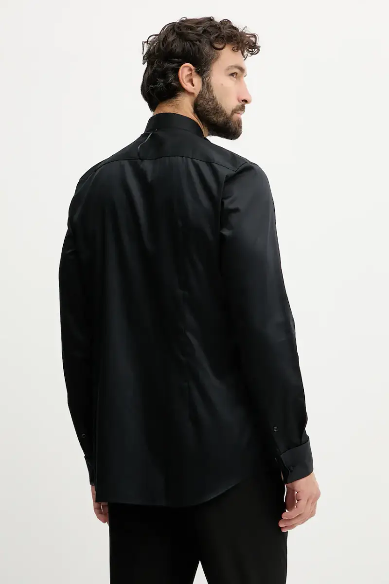 camicia in cotone uomo colore nero 50550662 miniatura 3