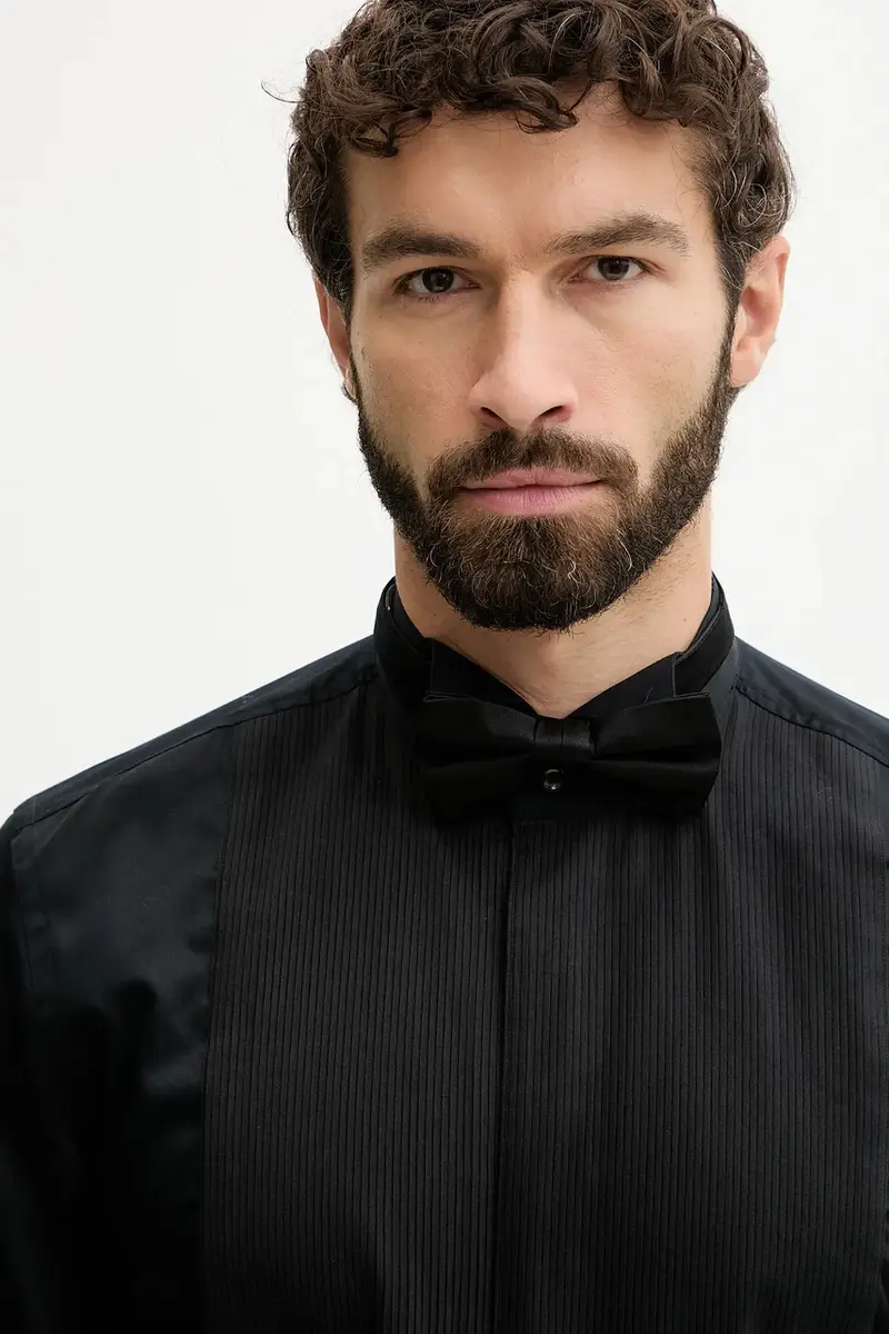 camicia in cotone uomo colore nero 50550662 miniatura 4