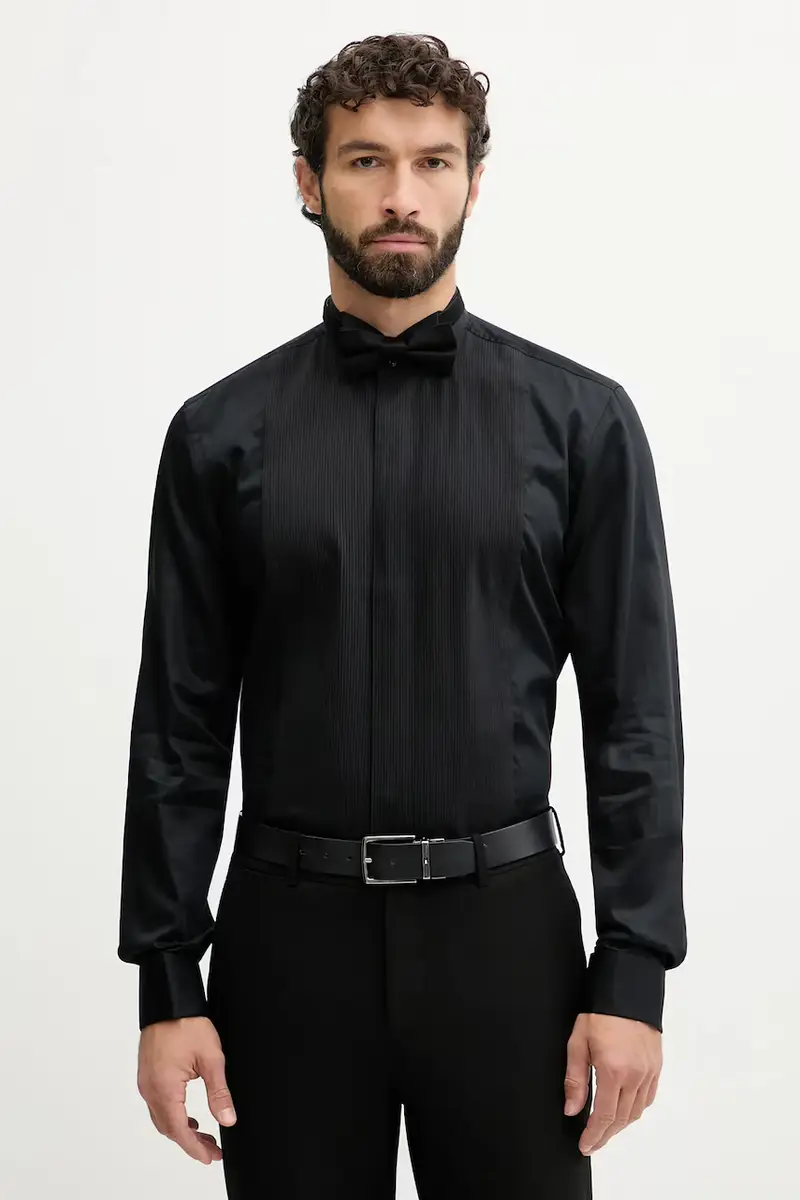 camicia in cotone uomo colore nero 50550662
