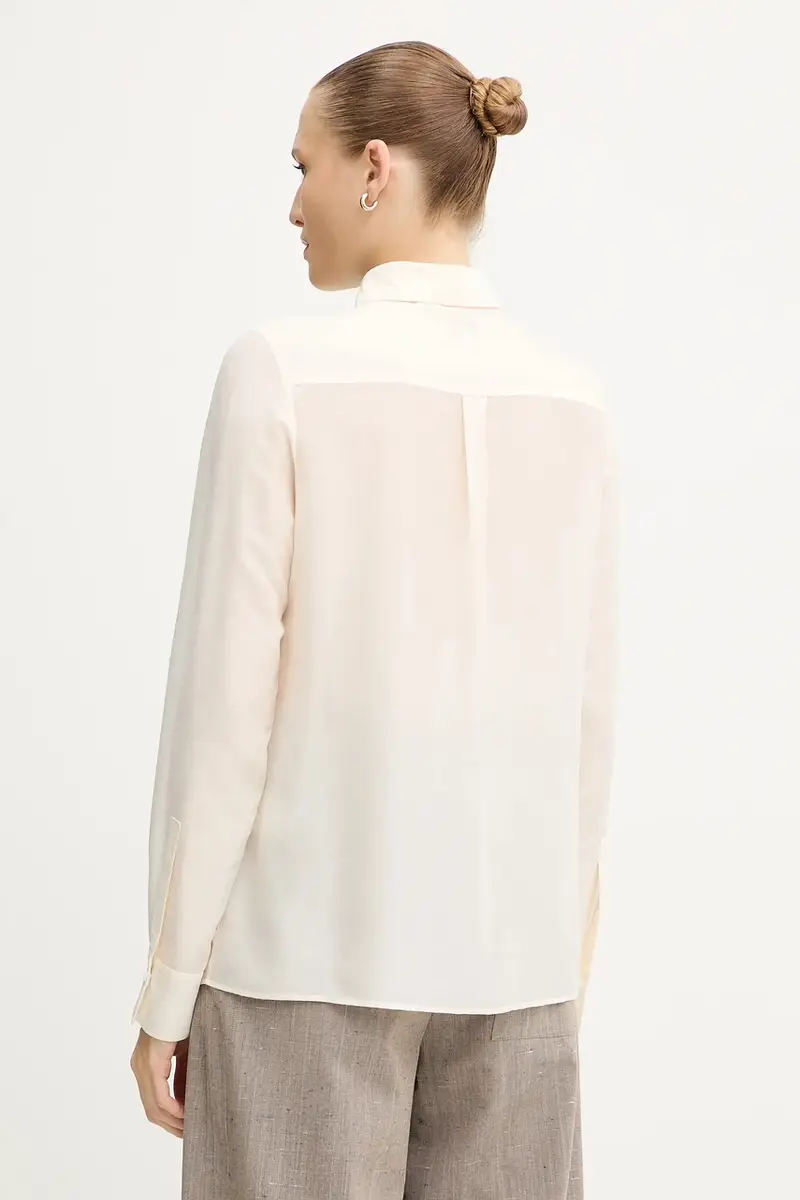 camicia in lana donna colore beige 50548399 miniatura 3