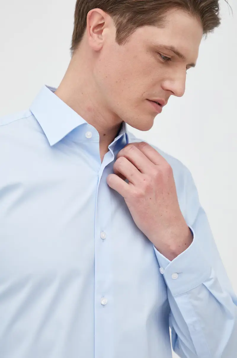 camicia uomo Blu miniatura 3