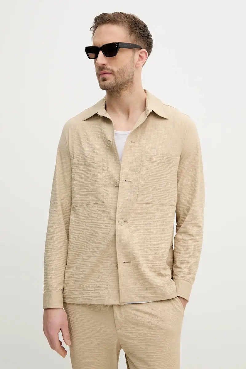 camicia uomo colore beige 50540695