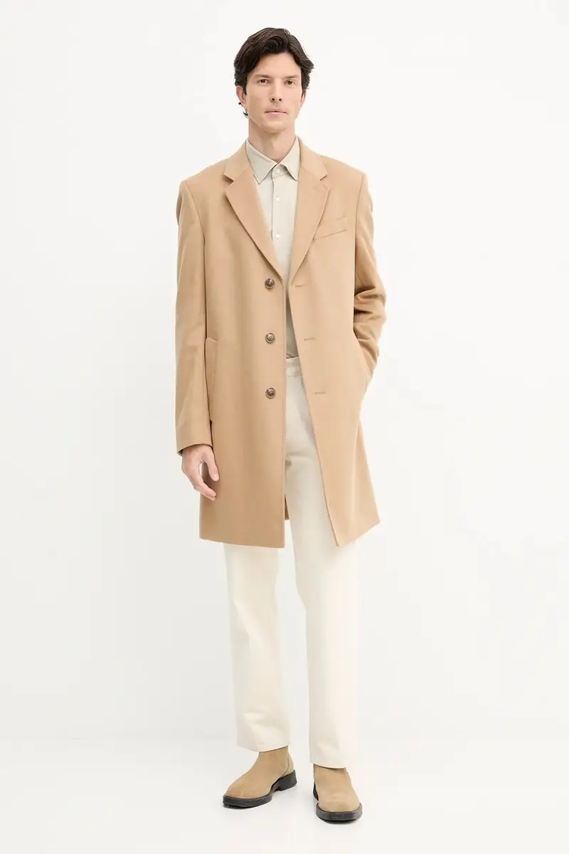 camicia uomo colore beige 50550563 miniatura 2