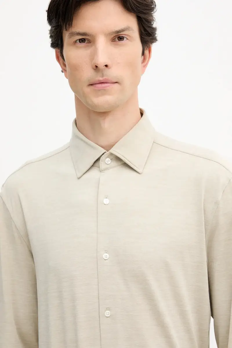 camicia uomo colore beige 50550563 miniatura 4
